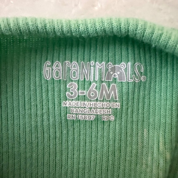 Garanimals Baby Girl Outfit 2 Piece Set 3–6 Months Green Rainbow Ribbed - Picture 4 of 4